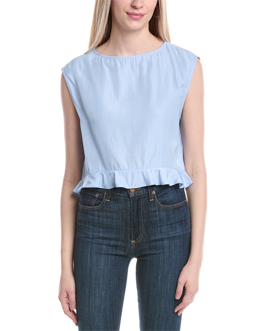 Weworewhat Boat Neck Ruffle Top