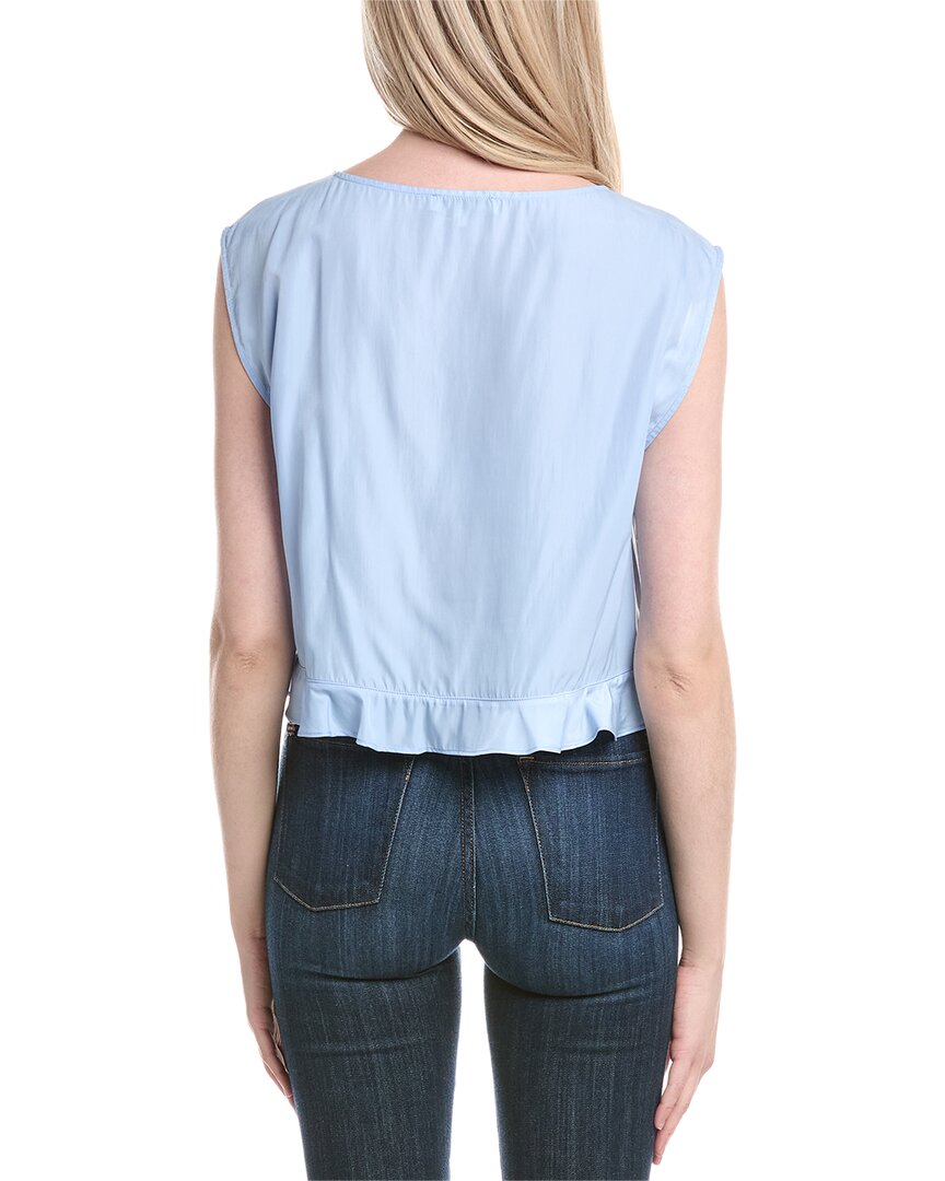Weworewhat Boat Neck Ruffle Top