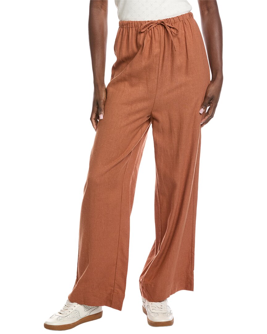 Weworewhat Tie-Waist Linen-Blend Pant