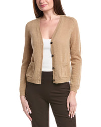 Lafayette 148 New York Patch Pocket V-Neck Mohair & Alpaca-Blend Cardigan