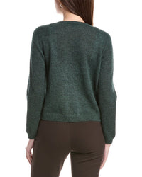 Lafayette 148 New York Patch Pocket V-Neck Mohair & Alpaca-Blend Cardigan