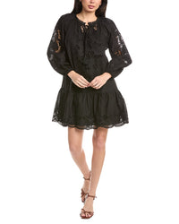 Stellah Greta Eyelet Trimmed Mini Dress