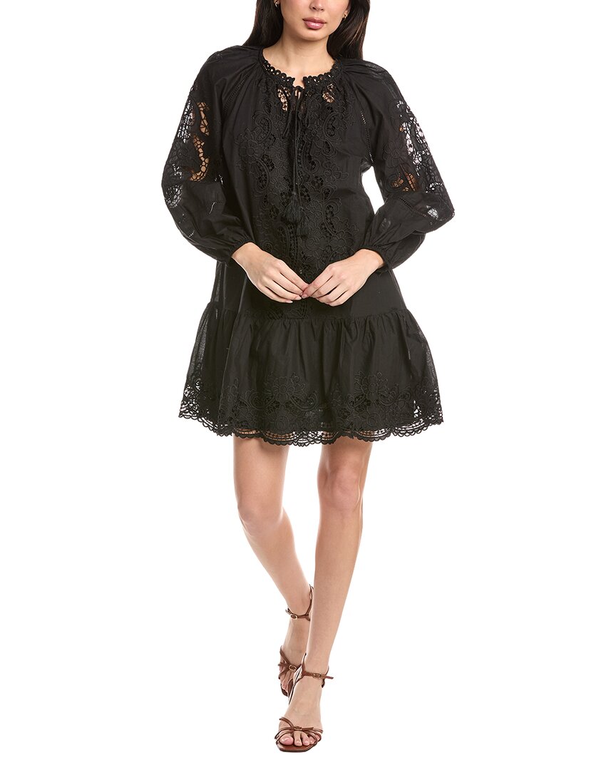 Stellah Greta Eyelet Trimmed Mini Dress