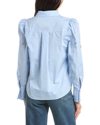 Stellah Helene Jewel Trim Button Down Shirt