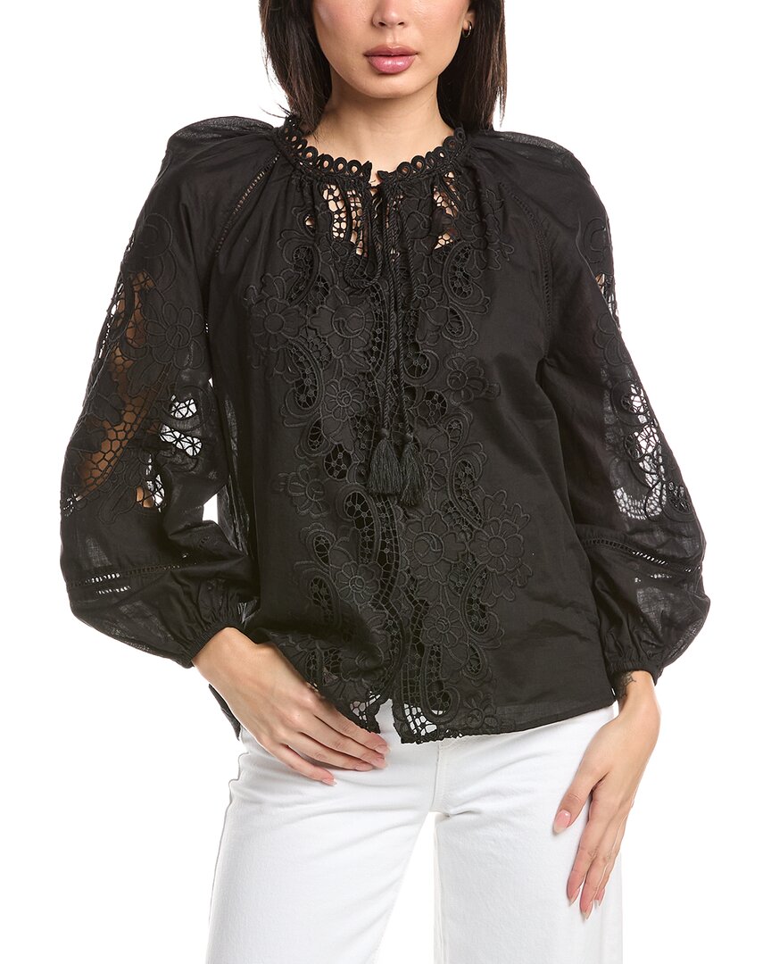 Stellah Lisa Eyelet Trimmed Blouse