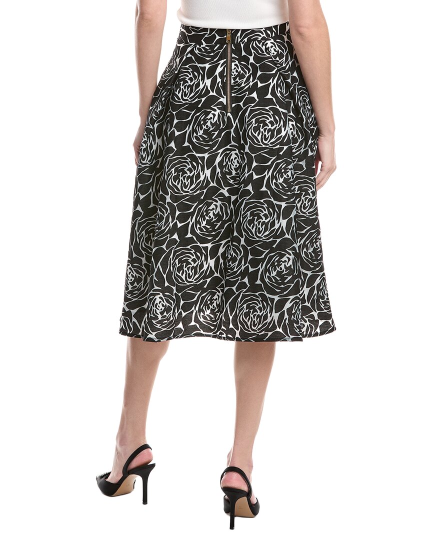 Gracia Floral Print Burnout Wide Skirt