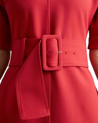 Reiss Naya Short Sleeve Tailor Dress