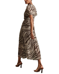Reiss Tabitha Animal Printed Midi Dress