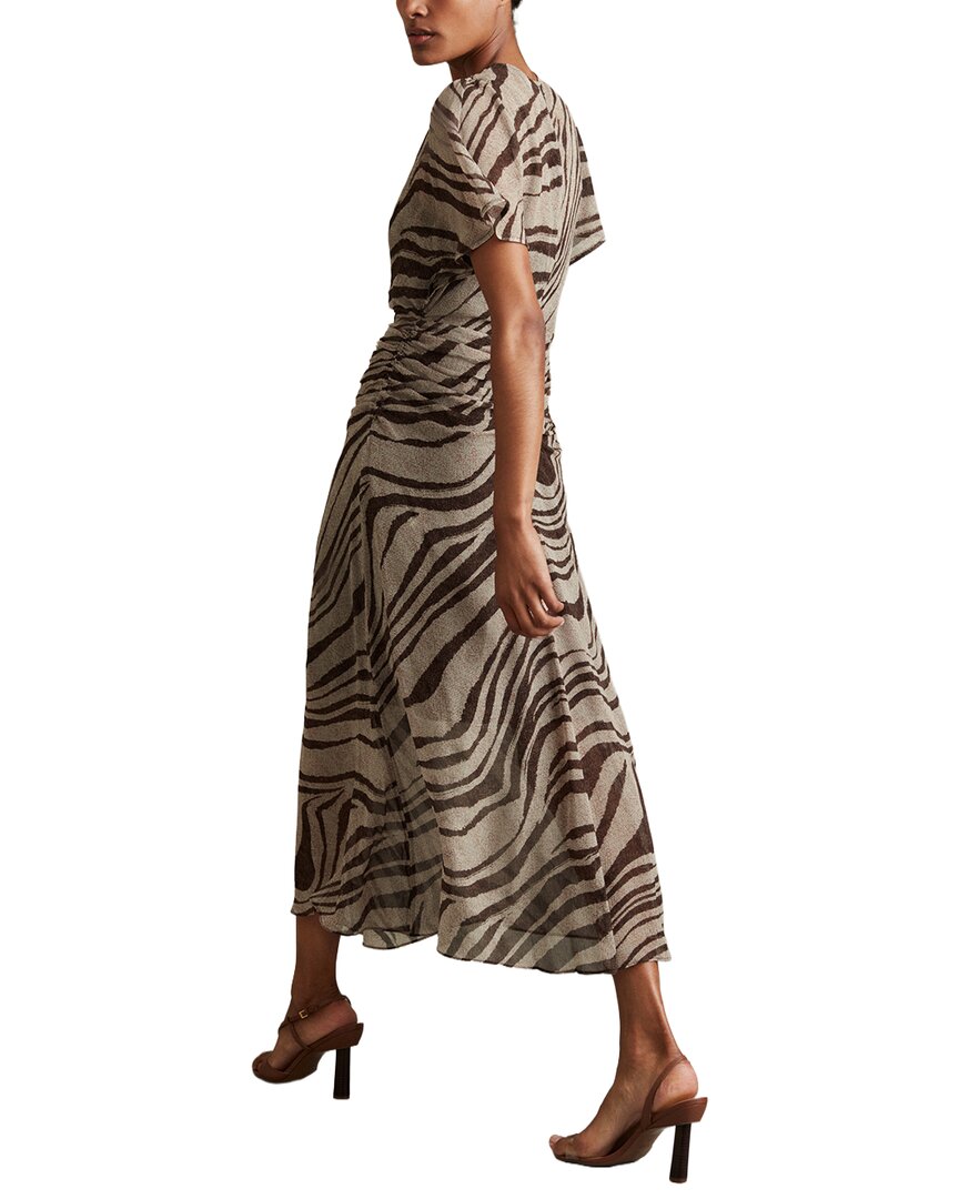 Reiss Tabitha Animal Printed Midi Dress