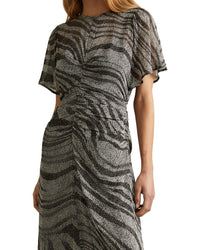 Reiss Tabitha Animal Printed Midi Dress