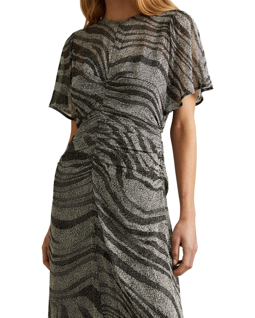 Reiss Tabitha Animal Printed Midi Dress