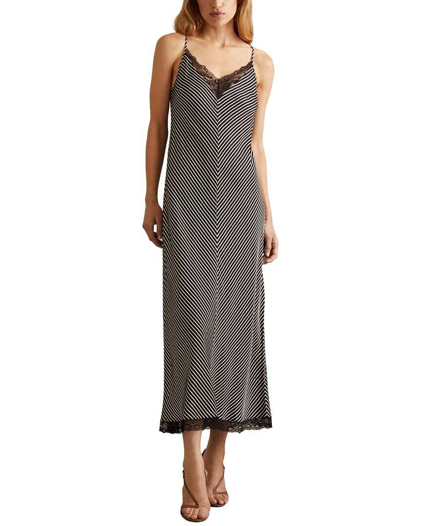 Reiss Camilla Stripe Lace Dress