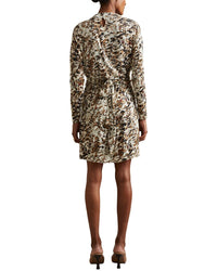 Reiss Jala Printed Wool-Blend Dress