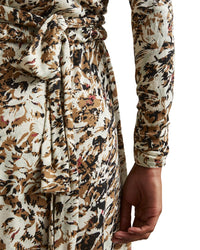 Reiss Jala Printed Wool-Blend Dress