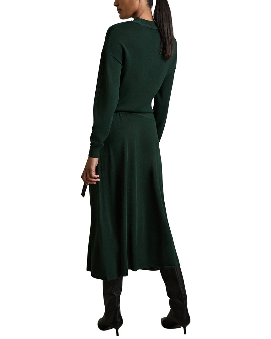 Reiss Reiss Alina Belted Knit Woven Dress