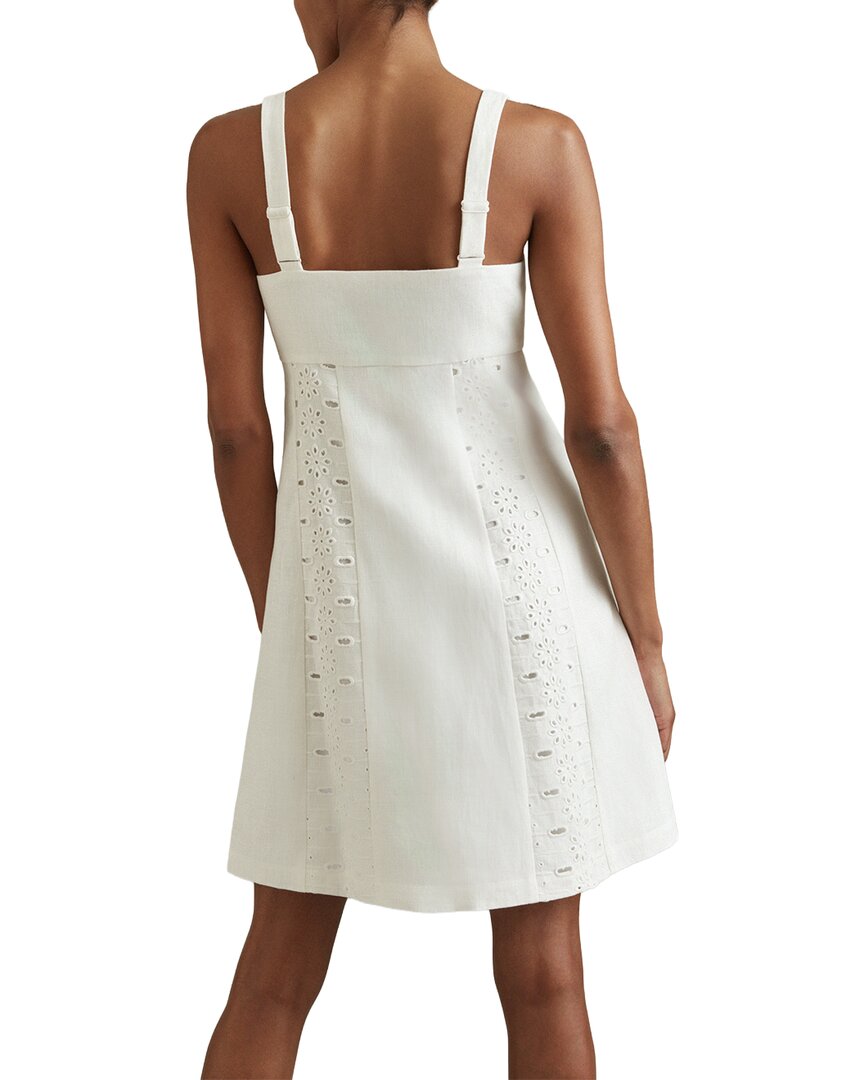 Reiss Dorothea Short Lace Linen Shift Dress