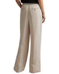 Reiss Vera Waistband Linen-Blend Wide Leg Pant
