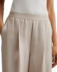 Reiss Vera Waistband Linen-Blend Wide Leg Pant
