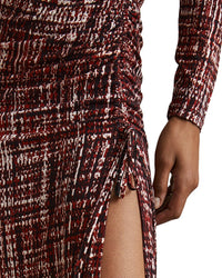 Reiss Riyo Ruched Print Midi Dress