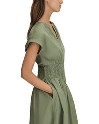 Reiss Lena Ruched Waist Midi Dress