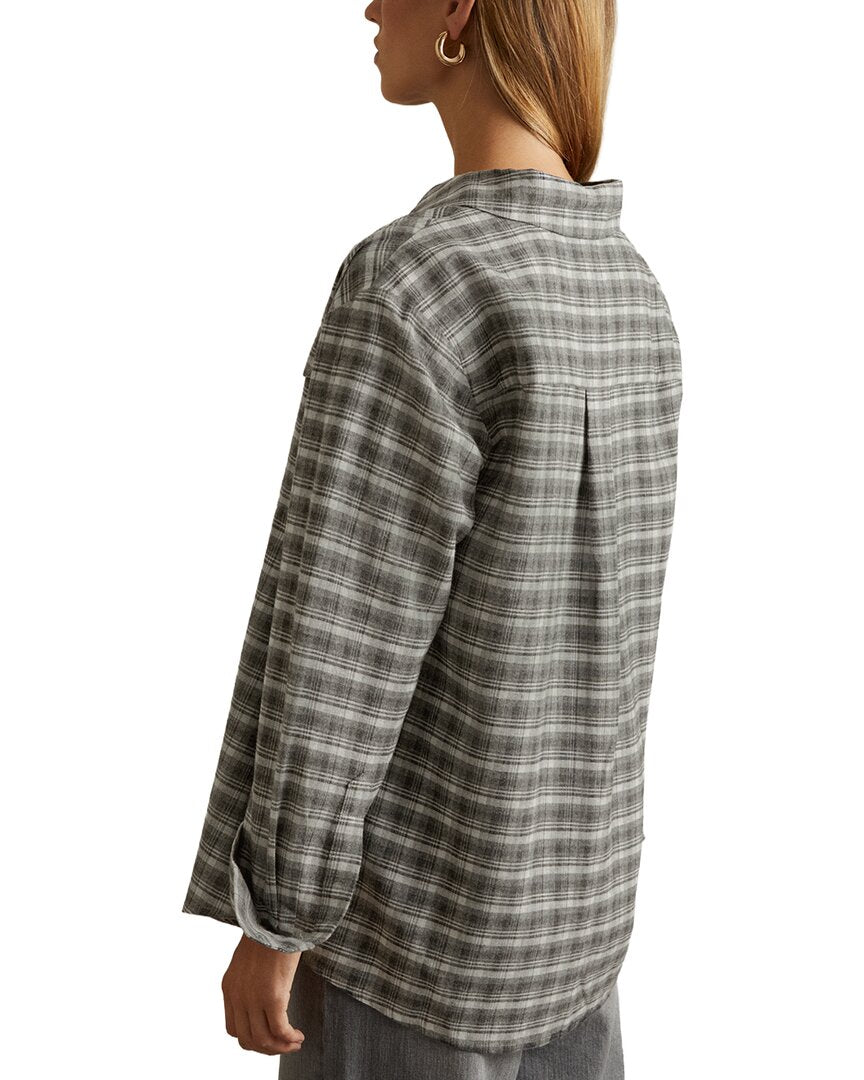 Reiss Lorena Check Wool-Blend Shirt