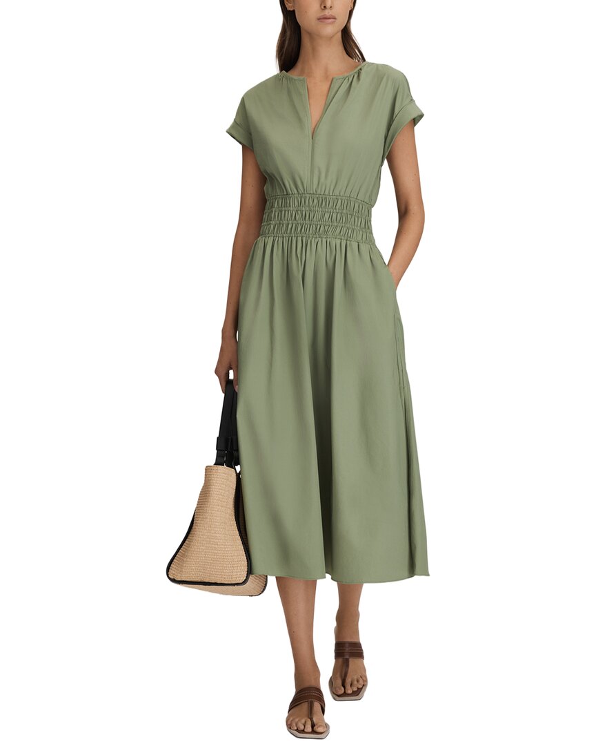 Reiss Lena Ruched Waist Midi Dress