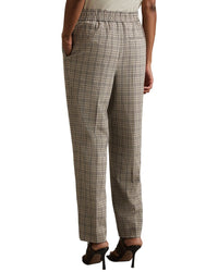 Reiss Karina Check Pull On Taper Trouser