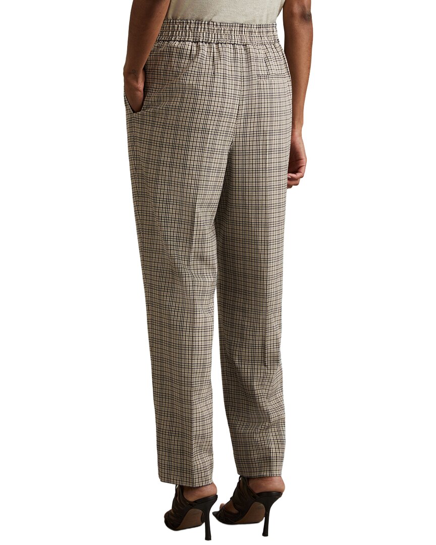 Reiss Karina Check Pull On Taper Trouser
