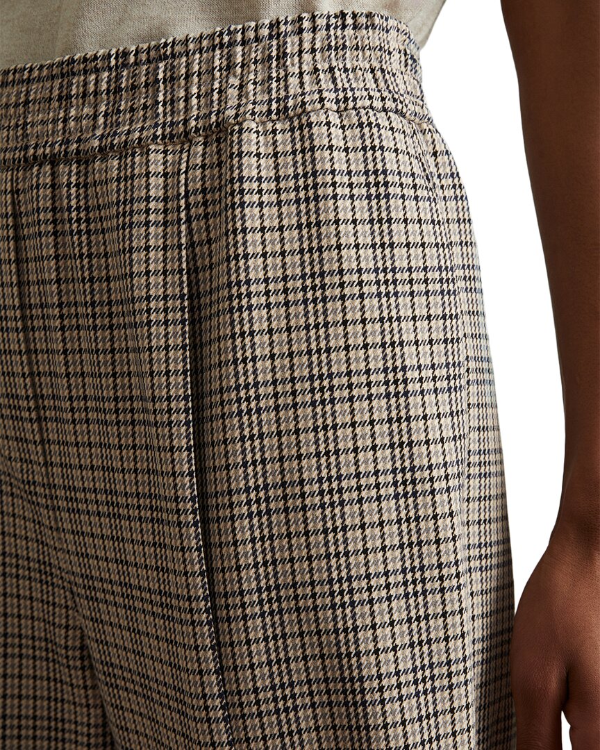 Reiss Karina Check Pull On Taper Trouser