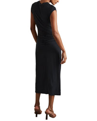 Reiss Lenara Cap Sleeve Jersey Sheath Dress