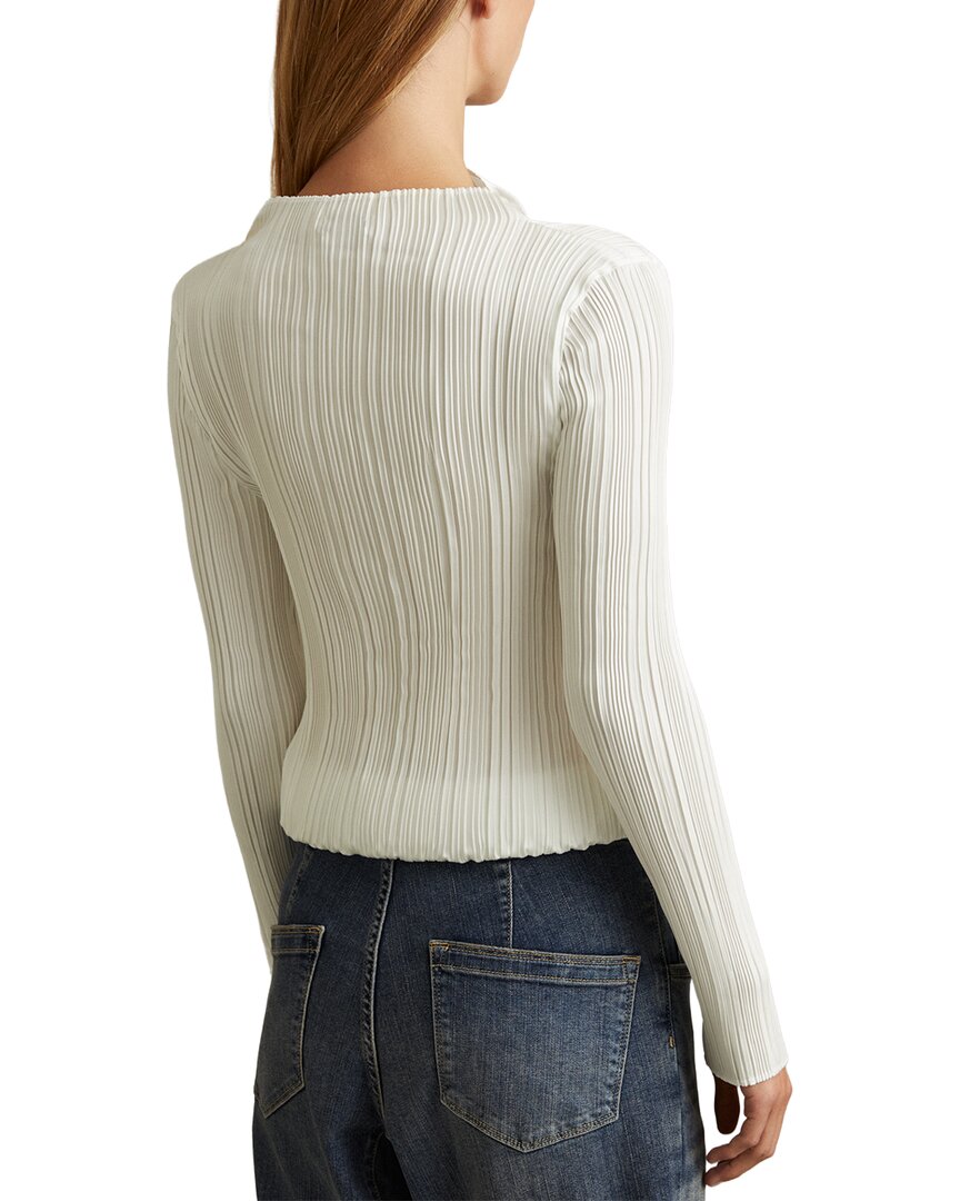 Reiss Ember High Neck Pleat Top