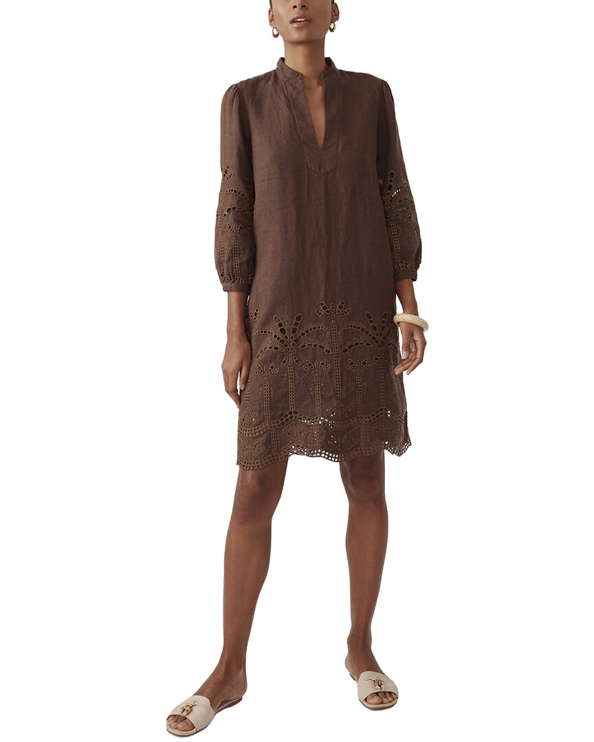 J.Mclaughlin Newbury Linen-Blend Dress