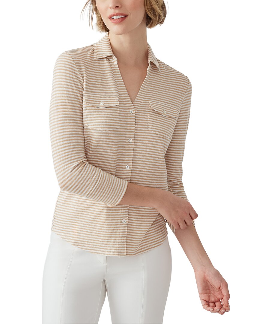 J.Mclaughlin Linen-Blend Brynn Knit Top