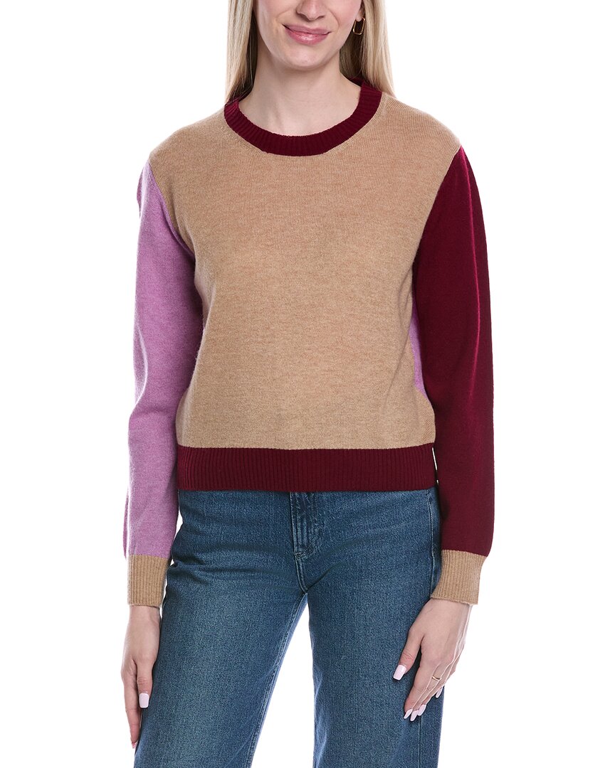 Brodie Cashmere Colorblocked Wool & Cashmere-Blend Sweater