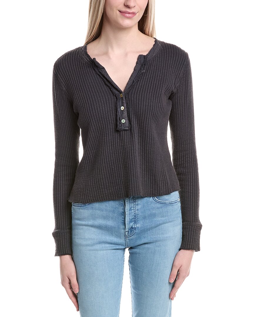 Labiz Waffle Knit Henley Pullover