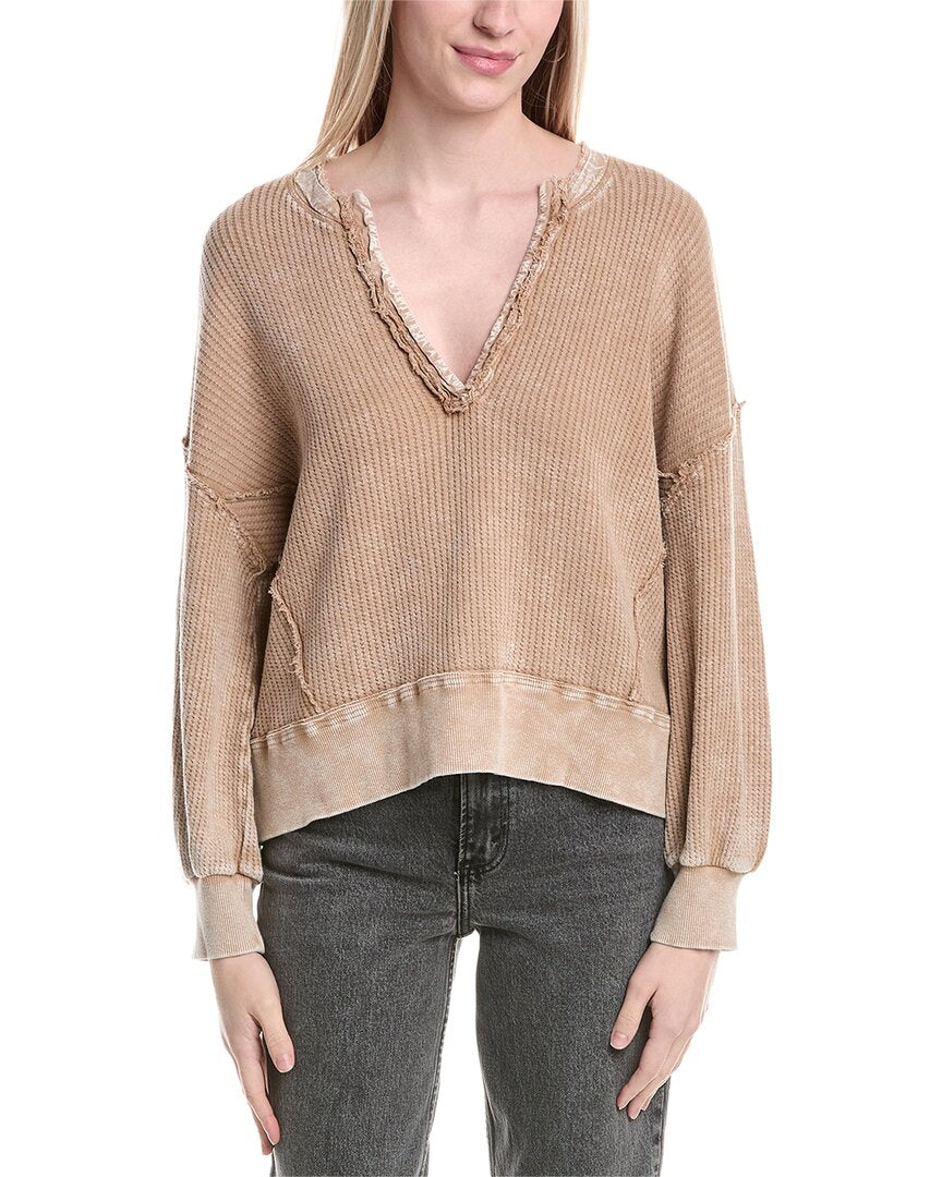 Labiz Waffle Knit Dolman Pullover