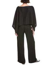 Marion 2Pc Plisse Cape Kimono & Pant Set