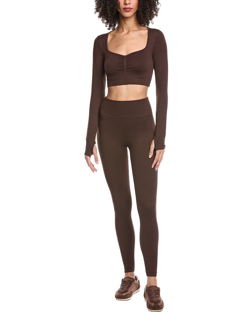 Marion 2Pc Cropped Top & Yoga Legging Set