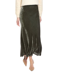 Velvet By Graham & Spencer Eza Velvet Silk-Blend Skirt