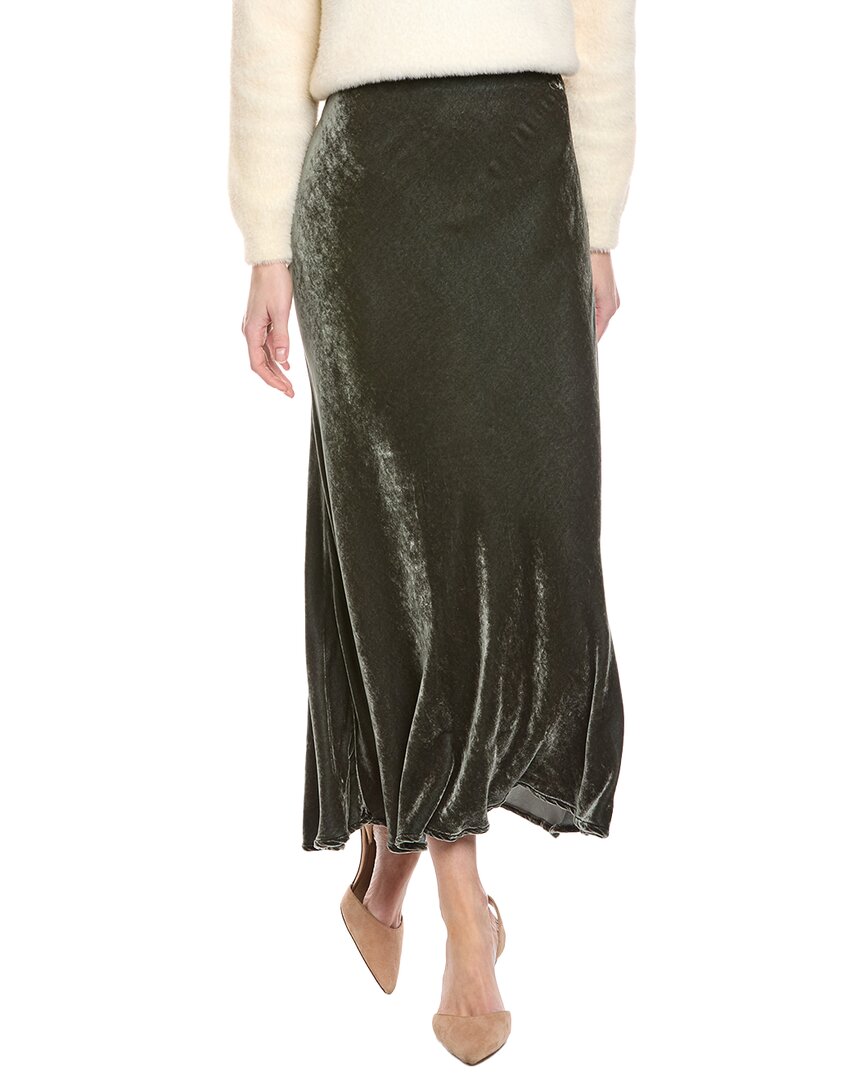 Velvet By Graham & Spencer Eza Velvet Silk-Blend Skirt