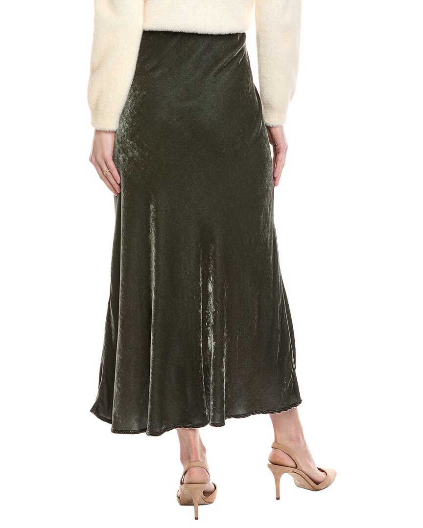 Velvet By Graham & Spencer Eza Velvet Silk-Blend Skirt