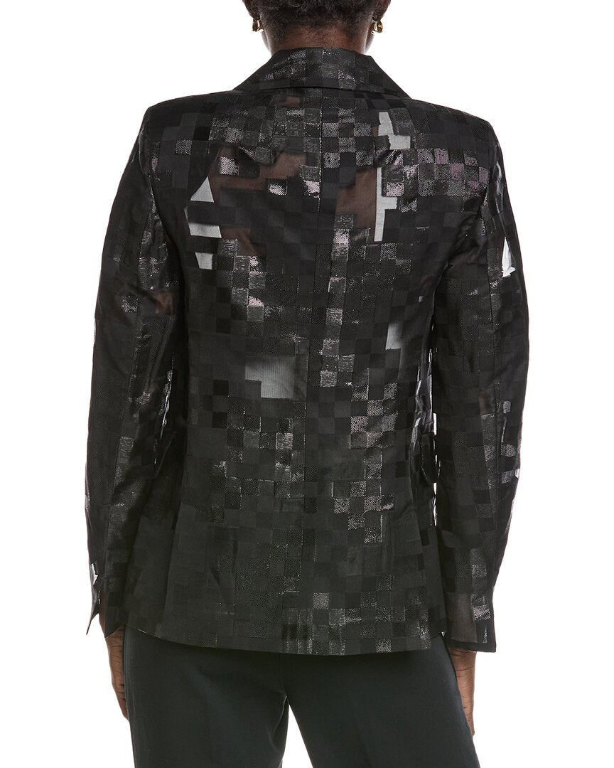 Akris Shadow Wool & Silk-Blend Blazer
