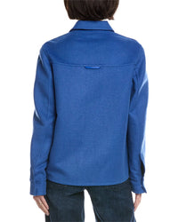 Akris Madelyn Leather-Trim Cashmere Jacket