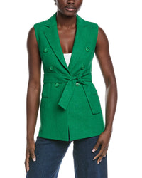 Akris Georgia Linen & Wool-Blend Waistcoat