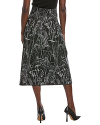 Akris Embroidered Denim Skirt