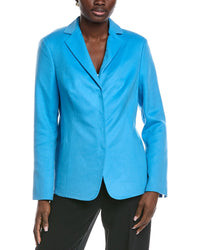 Akris Savino Leather-Trim Cashmere Jacket