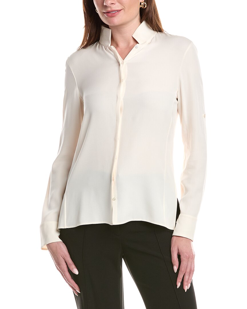 Akris Akris Long Sleeve Silk Top