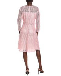 Akris Logo Lace Silk-Lined Midi Dress