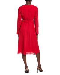 Akris Silk Midi Wrap Dress