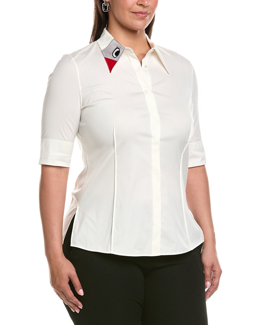 Akris Akris Embroidered Collar Blouse